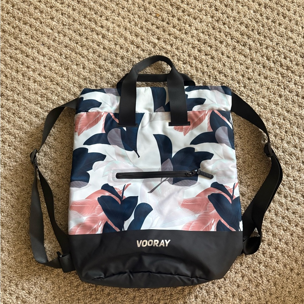 Vooray Floral Navy & Blush Convertible Backpack Tote